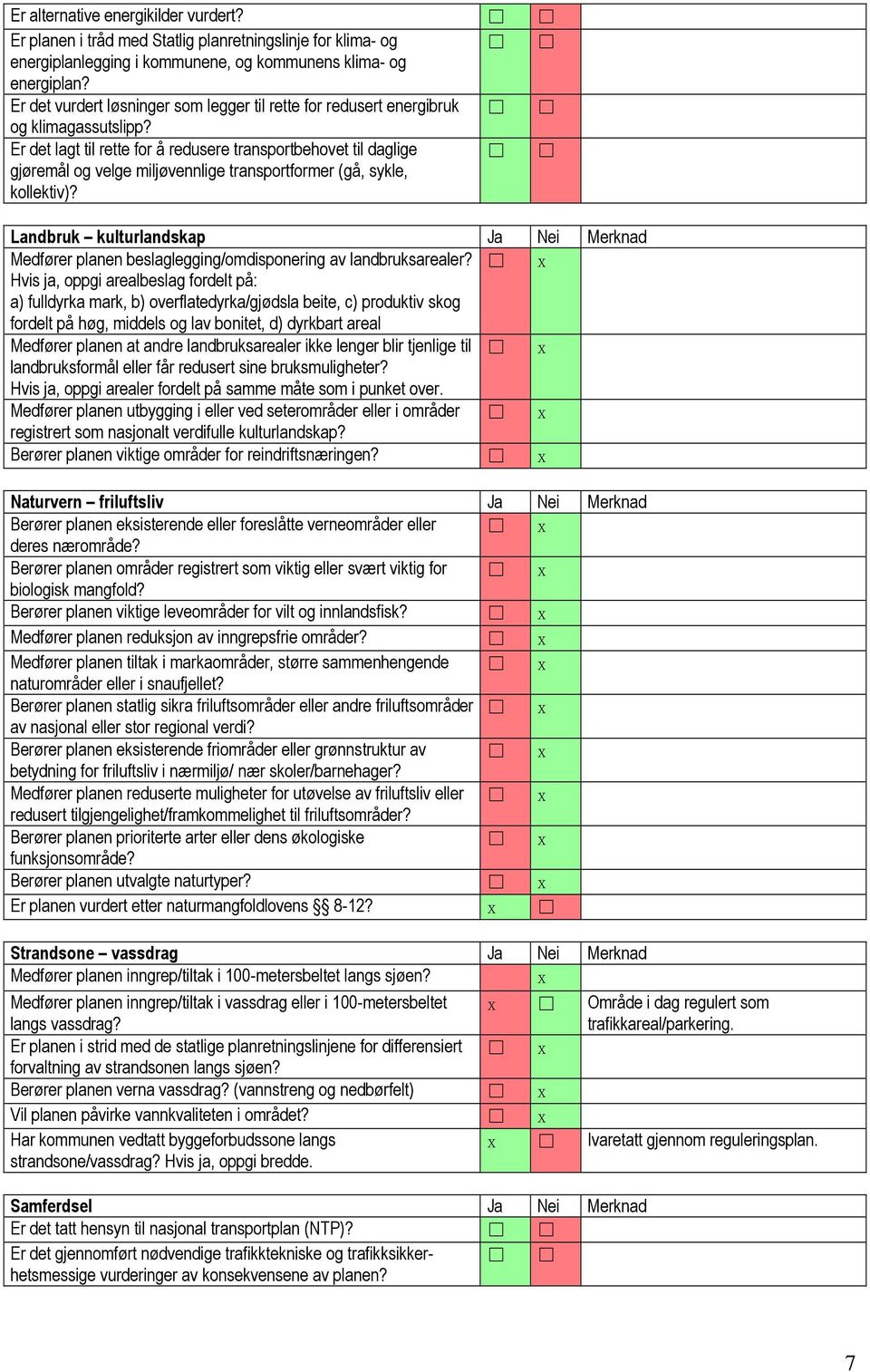 Er det lagt til rette for å redusere transportbehovet til daglige gjøremål og velge miljøvennlige transportformer (gå, sykle, kollektiv)?