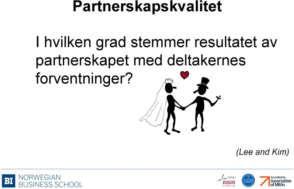 resultatet av partnerskapet