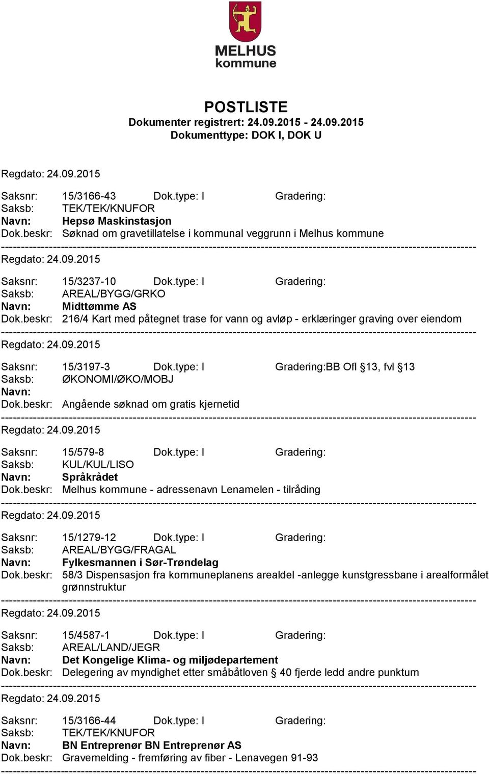 type: I Gradering:BB Ofl 13, fvl 13 Saksb: ØKONOMI/ØKO/MOBJ Dok.beskr: Angående søknad om gratis kjernetid Saksnr: 15/579-8 Dok.type: I Gradering: Saksb: KUL/KUL/LISO Språkrådet Dok.