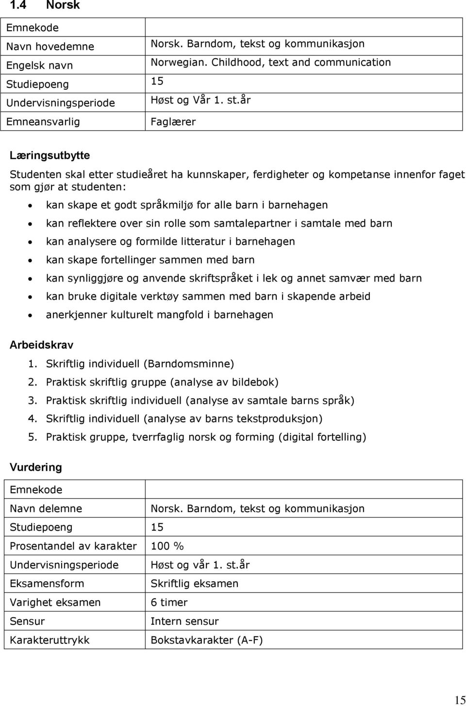 barnehagen kan reflektere over sin rolle som samtalepartner i samtale med barn kan analysere og formilde litteratur i barnehagen kan skape fortellinger sammen med barn kan synliggjøre og anvende