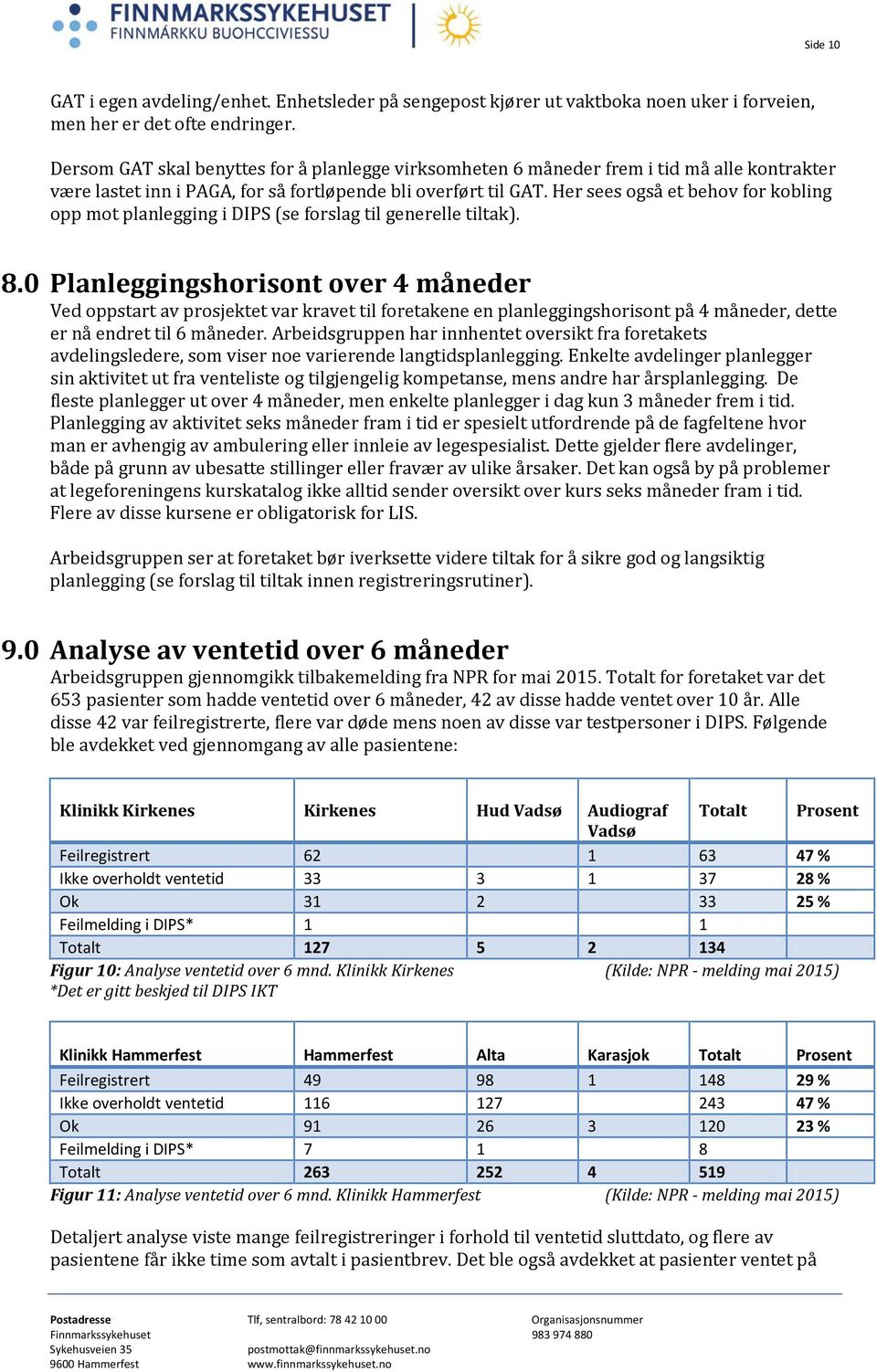 Her sees også et behov for kobling opp mot planlegging i DIPS (se forslag til generelle tiltak). 8.