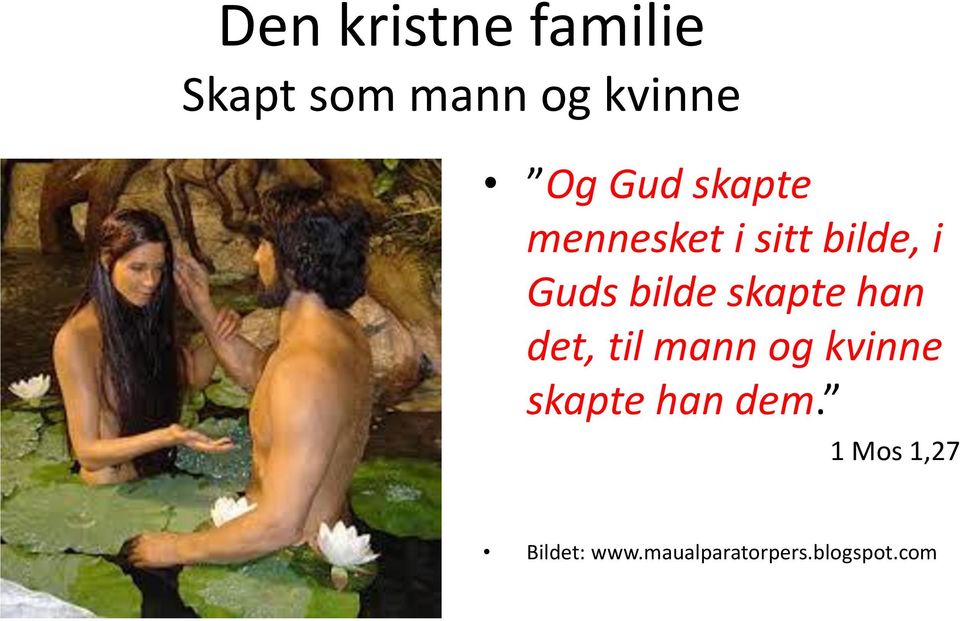 skapte han det, til mann og kvinne skapte han dem.