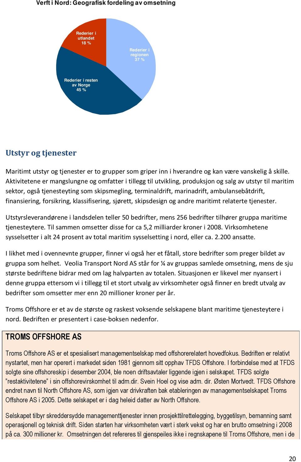 Aktivitetene er mangslungne og omfatter i tillegg til utvikling, produksjon og salg av utstyr til maritim sektor, også tjenesteyting som skipsmegling, terminaldrift, marinadrift, ambulansebåtdrift,