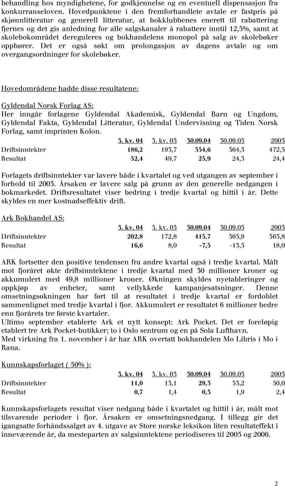 rabattere inntil 12,5%, samt at skolebokområdet dereguleres og bokhandelens monopol på salg av skolebøker opphører.