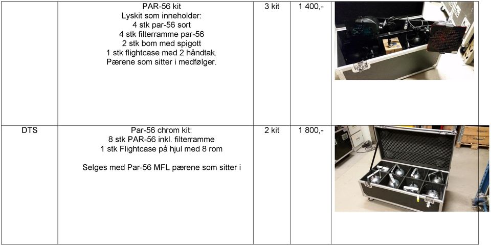 Pærene som sitter i medfølger.