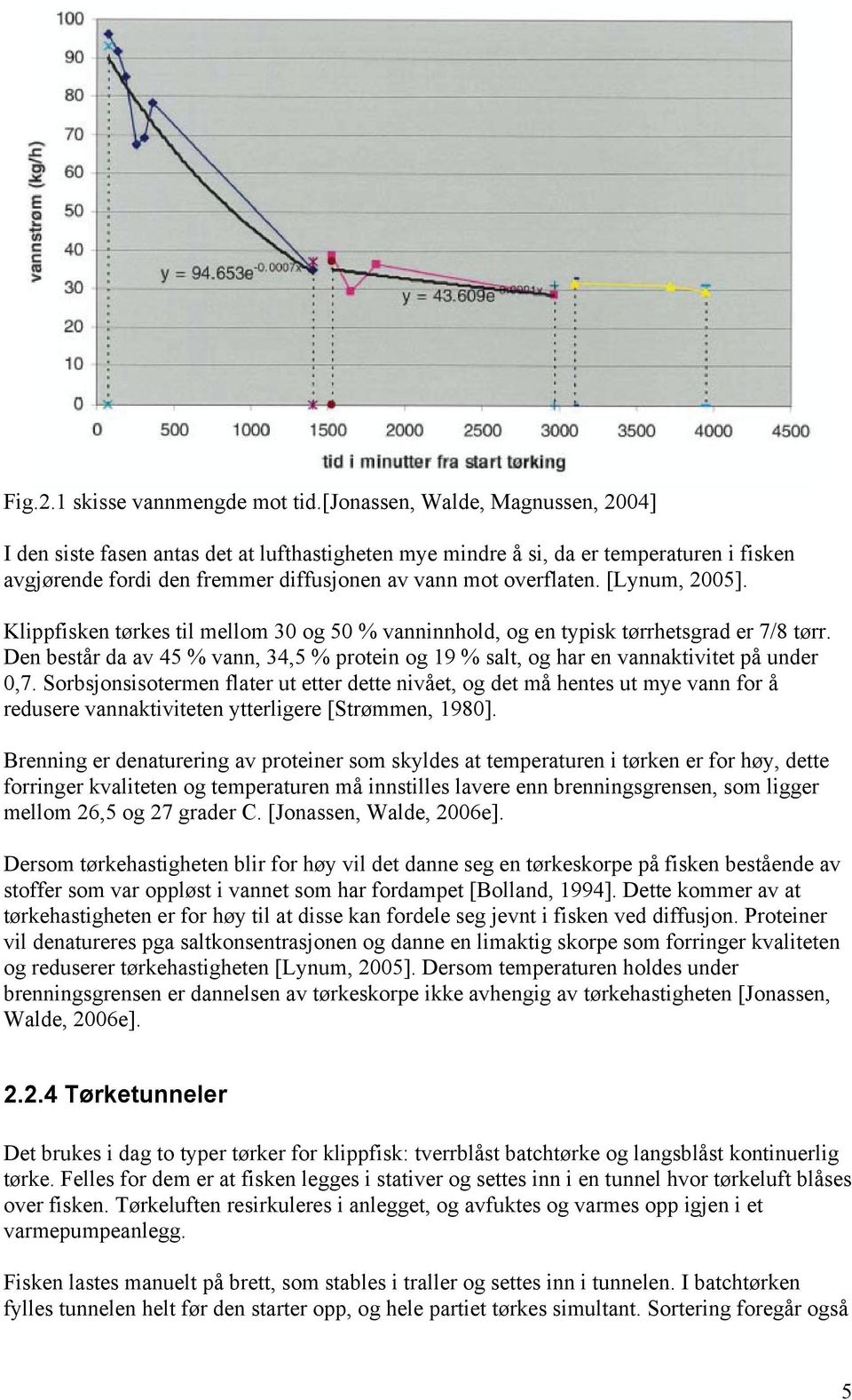 [Lynum, 2005]. Klippfisken tørkes til mellom 30 og 50 % vanninnhold, og en typisk tørrhetsgrad er 7/8 tørr.