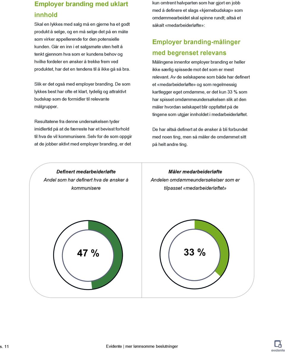 Slik er det også med employer branding. De som lykkes best har ofte et klart, tydelig og attraktivt budskap som de formidler til relevante målgrupper.