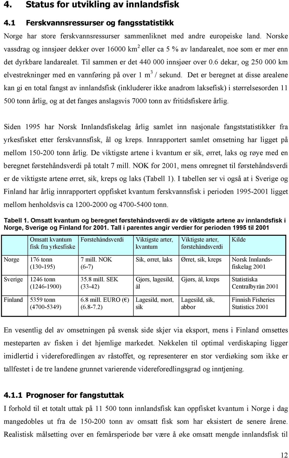 6 dekar, og 250 000 km elvestrekninger med en vannføring på over 1 m 3 / sekund.