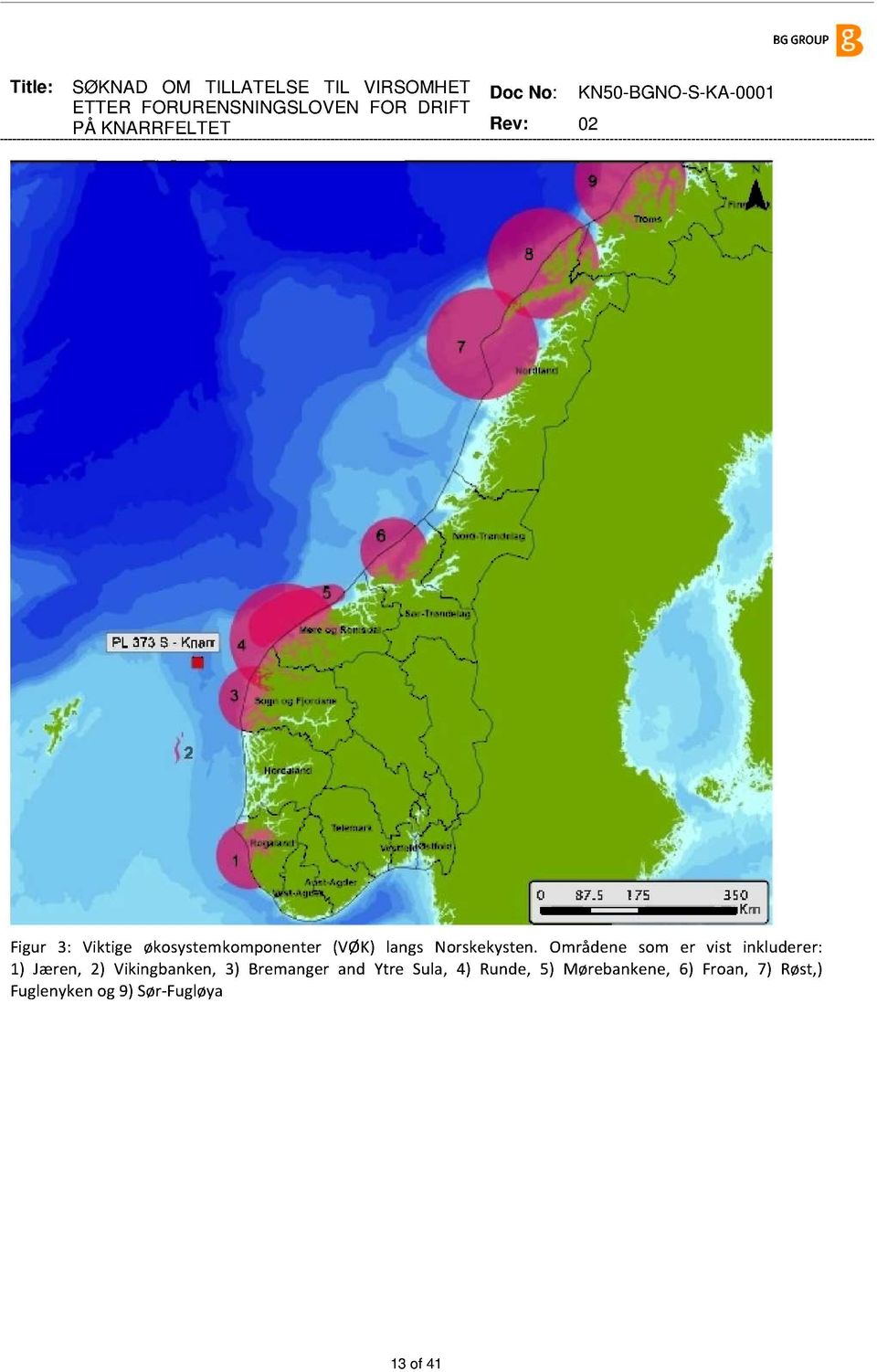 økosystemkomponenter(vøk) langs Norskekysten.