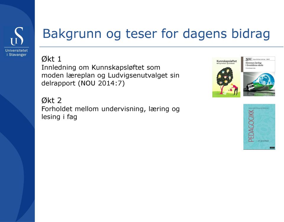 og Ludvigsenutvalget sin delrapport (NOU 2014:7)