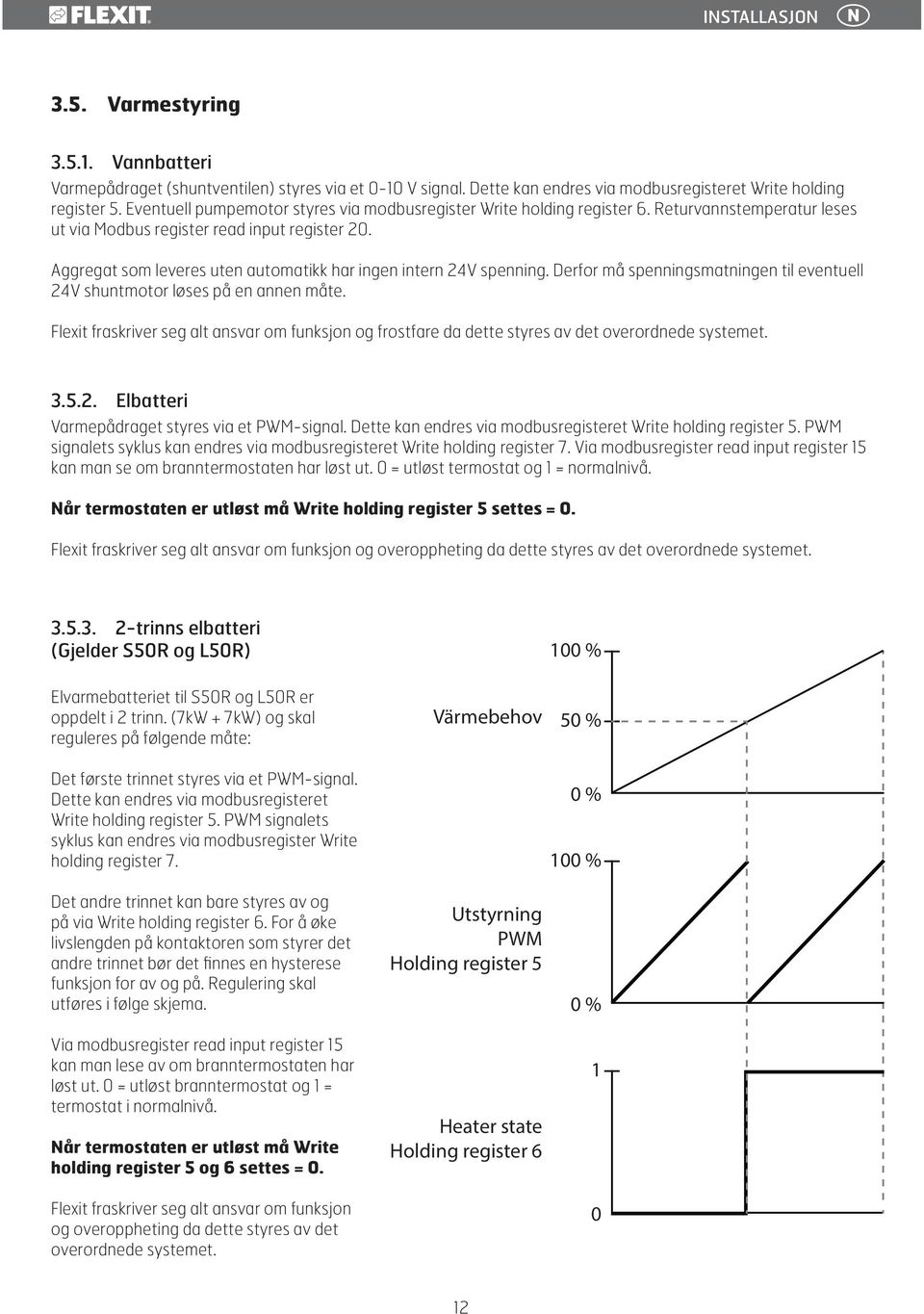 Aggregat som leveres uten automatikk har ingen intern 24V spenning. Derfor må spenningsmatningen til eventuell 24V shuntmotor løses på en annen måte.