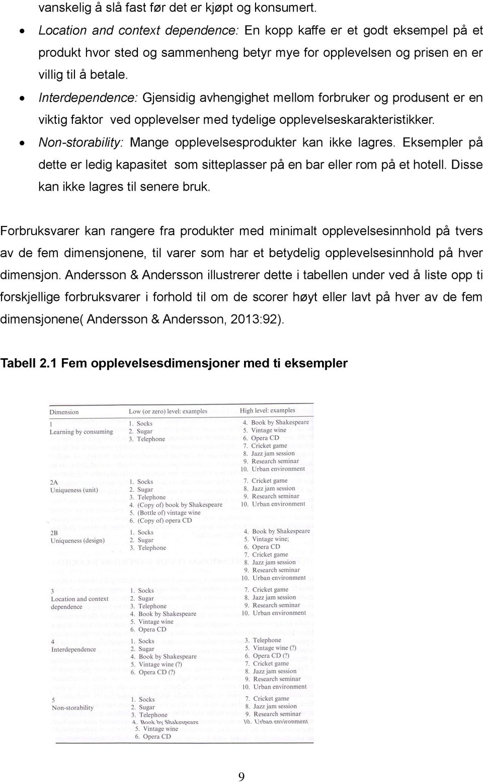 Interdependence: Gjensidig avhengighet mellom forbruker og produsent er en viktig faktor ved opplevelser med tydelige opplevelseskarakteristikker.