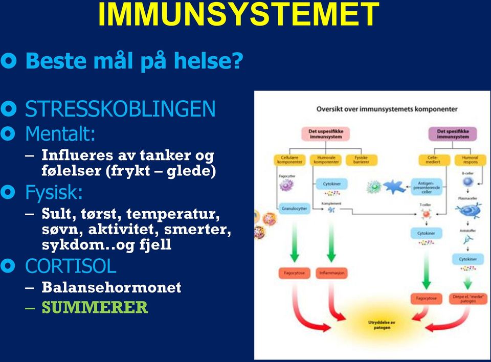 følelser (frykt glede) Fysisk: Sult, tørst,