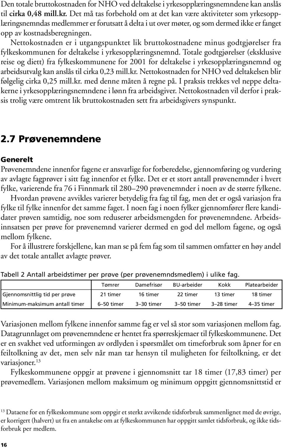 Nettokostnaden er i utgangspunktet lik bruttokostnadene minus godtgjørelser fra fylkeskommunen for deltakelse i yrkesopplæringsnemnd.