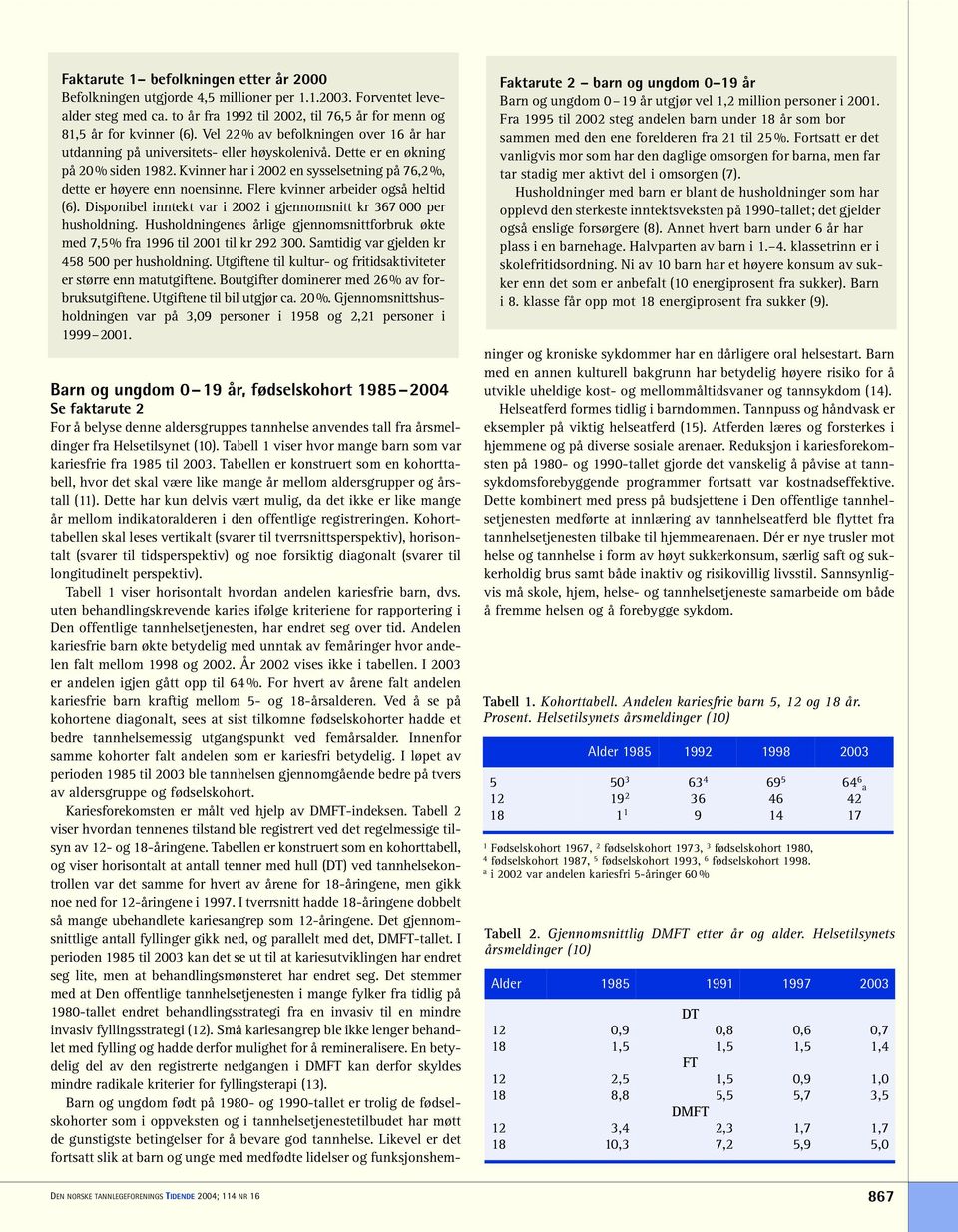 Kvinner har i 2002 en sysselsetning på 76,2%, dette er høyere enn noensinne. Flere kvinner arbeider også heltid (6). Disponibel inntekt var i 2002 i gjennomsnitt kr 367 000 per husholdning.