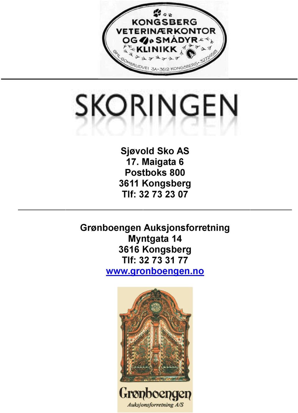 Tlf: 32 73 23 07 Grønboengen