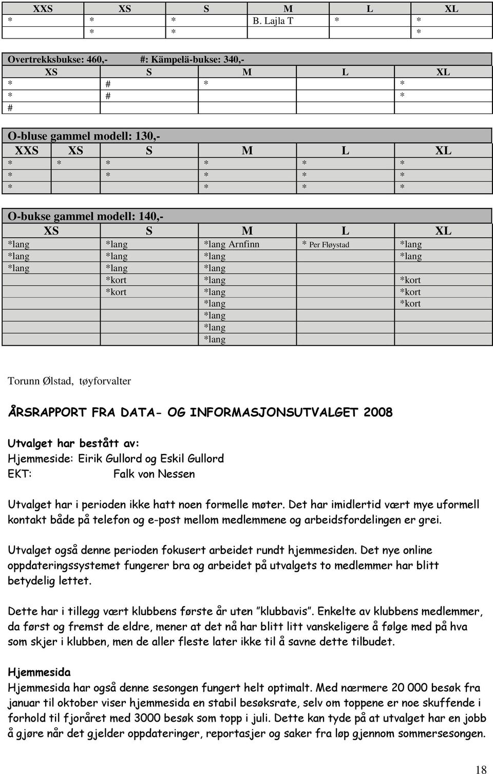 S M L XL *lang *lang *lang Arnfinn * Per Fløystad *lang *lang *lang *lang *lang *lang *lang *lang *kort *lang *kort *kort *lang *kort *lang *kort *lang *lang *lang Torunn Ølstad, tøyforvalter