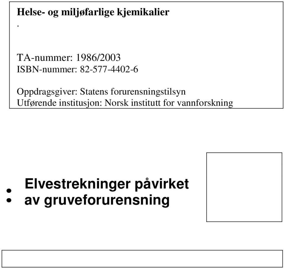 Oppdragsgiver: Statens forurensningstilsyn Utførende