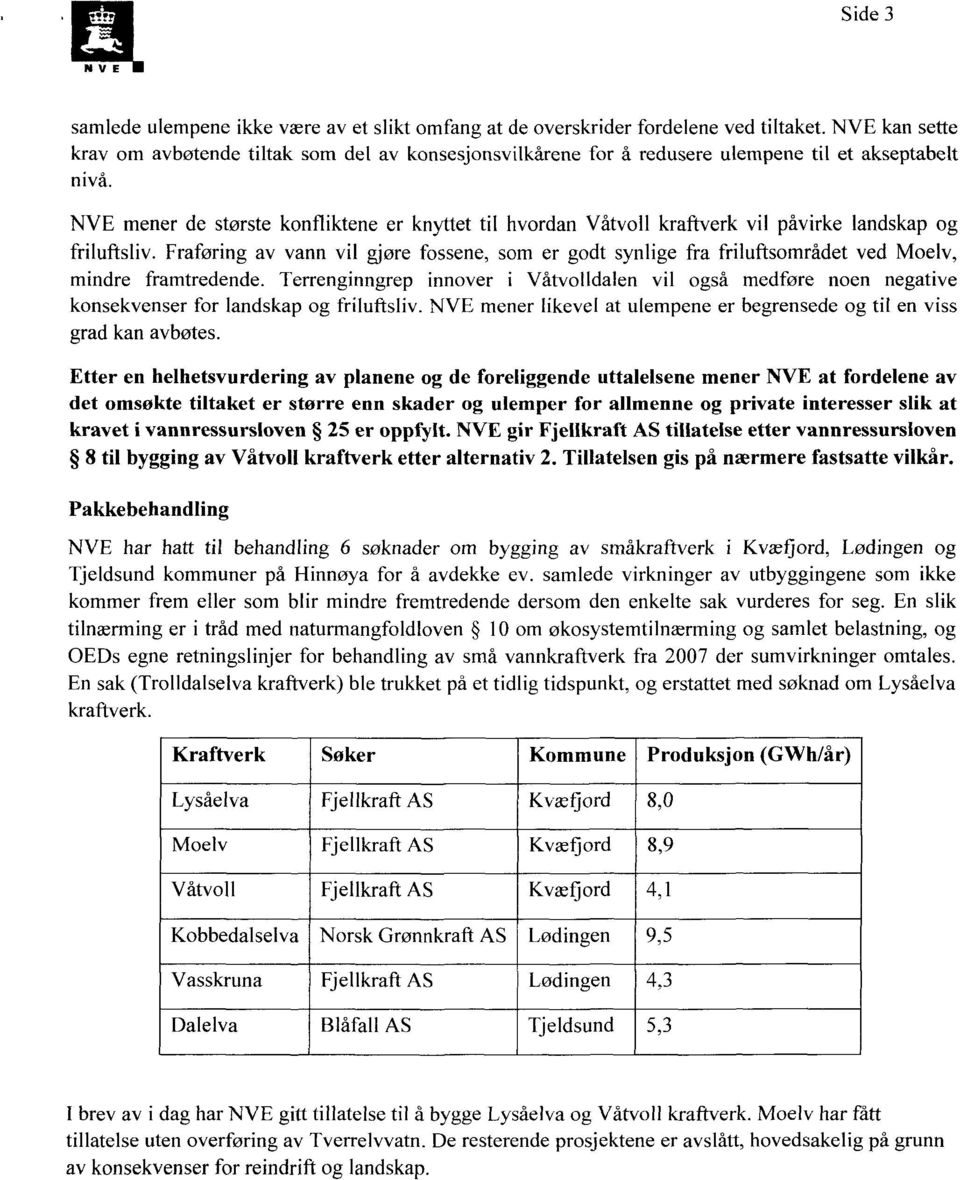 mener de største konfliktene er knyttet til hvordan Våtvoll kraftverk vil påvirke landskap og friluftsliv.