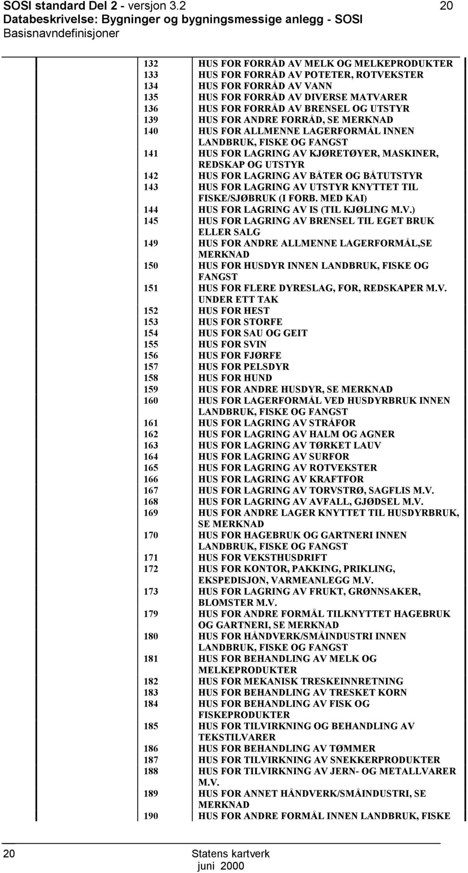 FR FRRÅD AV DIVERSE MATVARER 136 HUS FR FRRÅD AV BRENSEL G UTSTYR 139 HUS FR ANDRE FRRÅD, SE MERKNAD 140 HUS FR ALLMENNE LAGERFRMÅL INNEN LANDBRUK, FISKE G FANGST 141 HUS FR LAGRING AV KJØRETØYER,