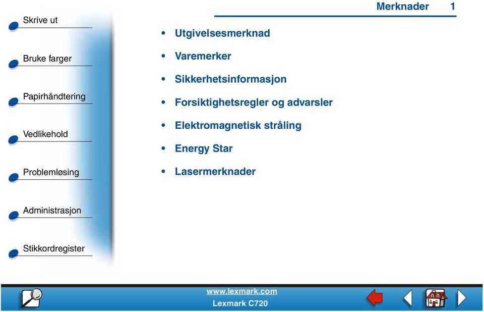 Forsiktighetsregler og advarsler