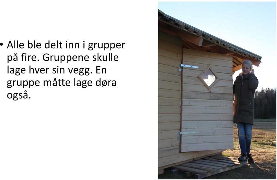 Gruppene skulle lage hver