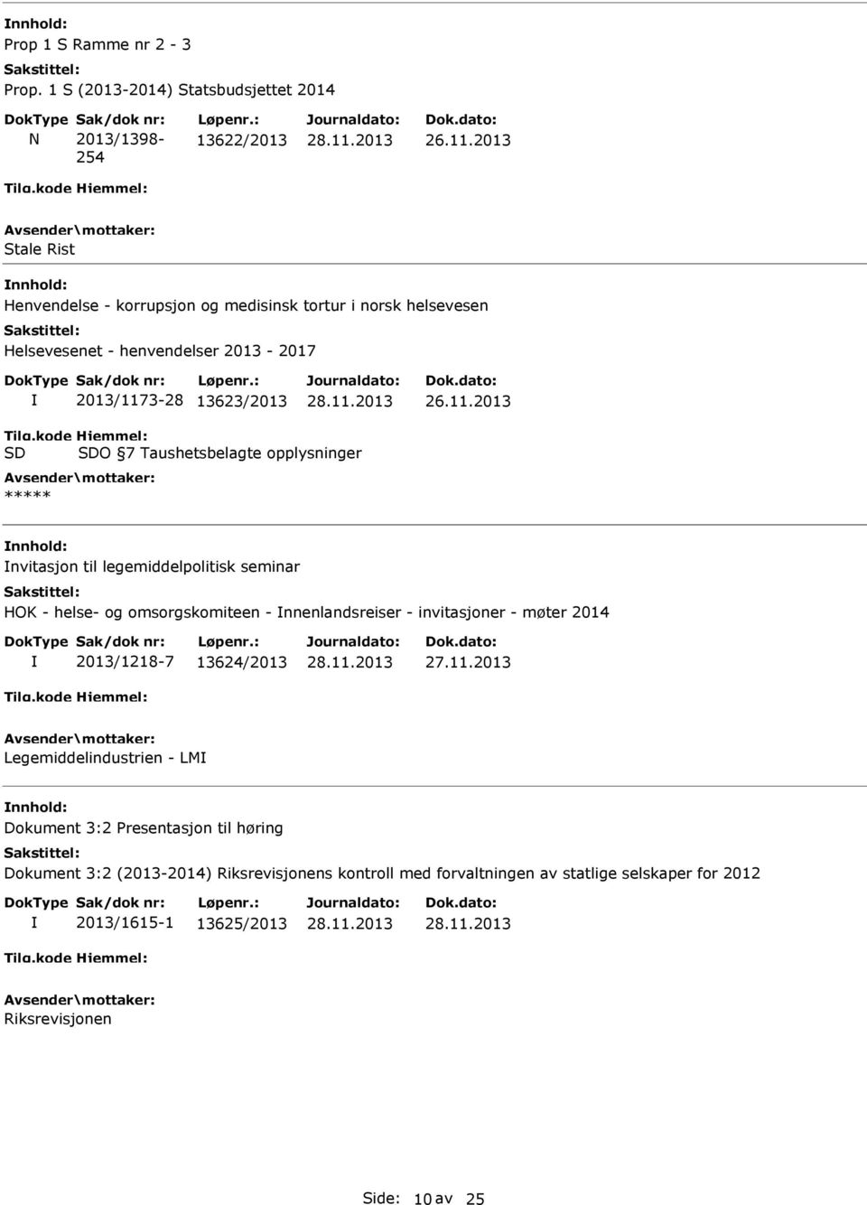 Taushetsbelagte opplysninger nvitasjon til legemiddelpolitisk seminar HOK - helse- og omsorgskomiteen - nnenlandsreiser - invitasjoner - møter 2014 2013/1218-7