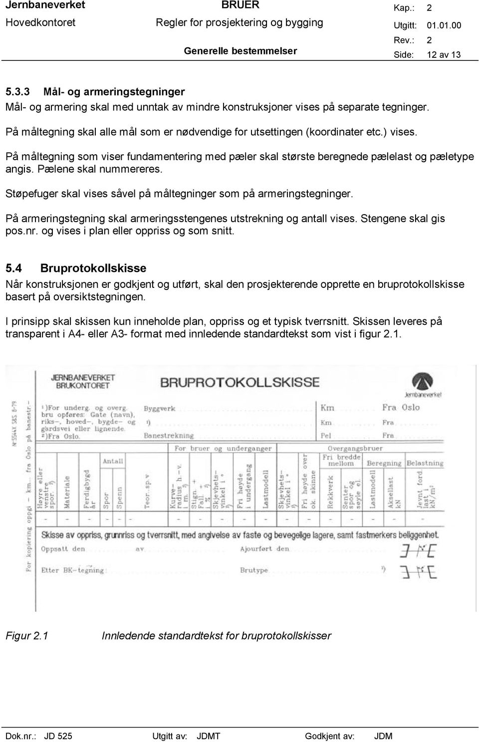 Pælene skal nummereres. Støpefuger skal vises såvel på måltegninger som på armeringstegninger. På armeringstegning skal armeringsstengenes utstrekning og antall vises. Stengene skal gis pos.nr.