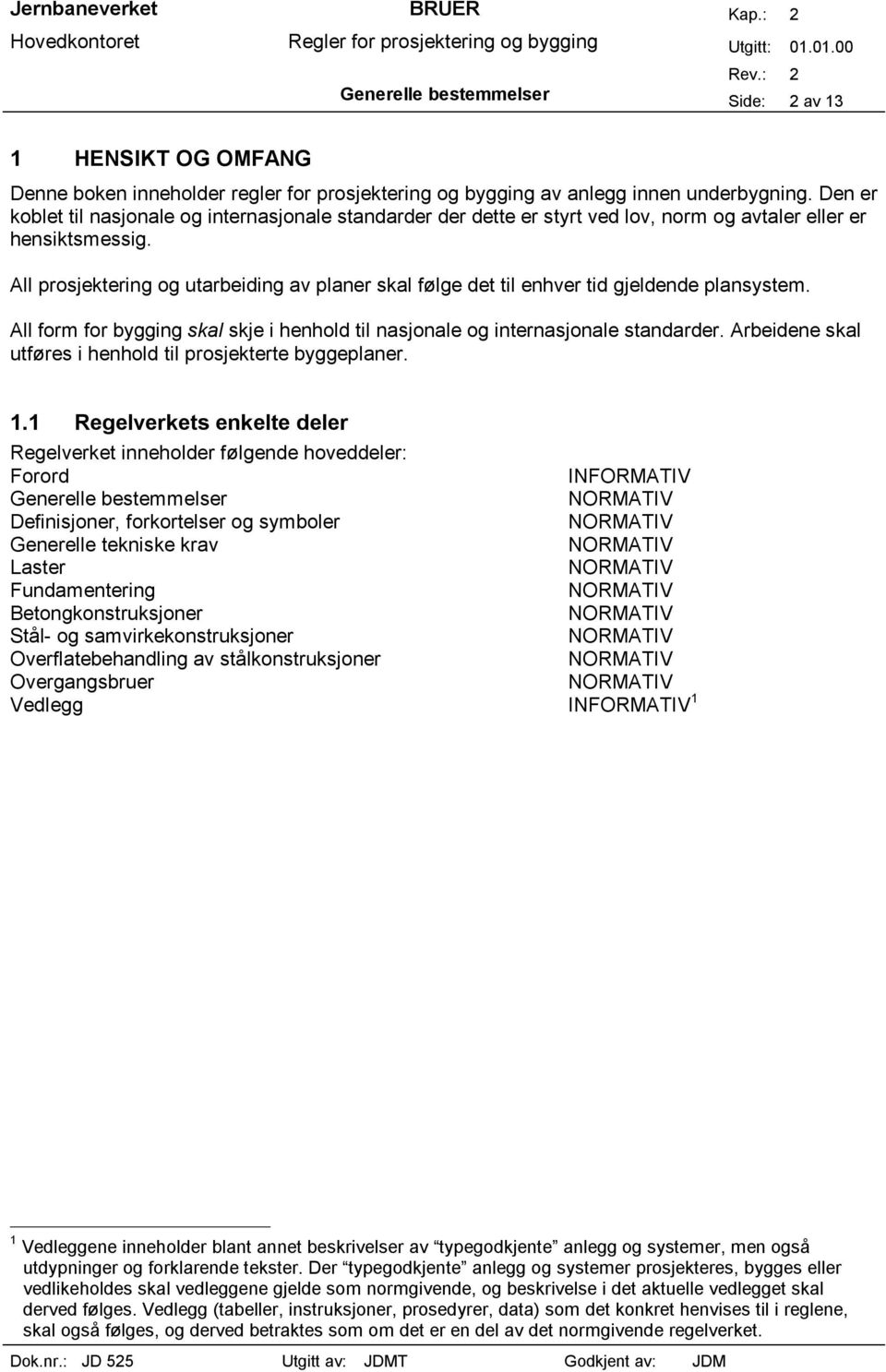 All prosjektering og utarbeiding av planer skal følge det til enhver tid gjeldende plansystem. All form for bygging skal skje i henhold til nasjonale og internasjonale standarder.