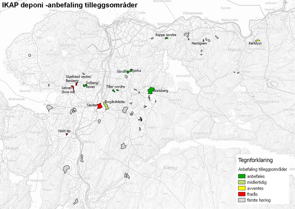 tilleggsområder å Tegnforklaring Wold tip å I ge å Ø å Stodeli ü rgårdsletbaj g q a, 9 Ø å Gisvalp