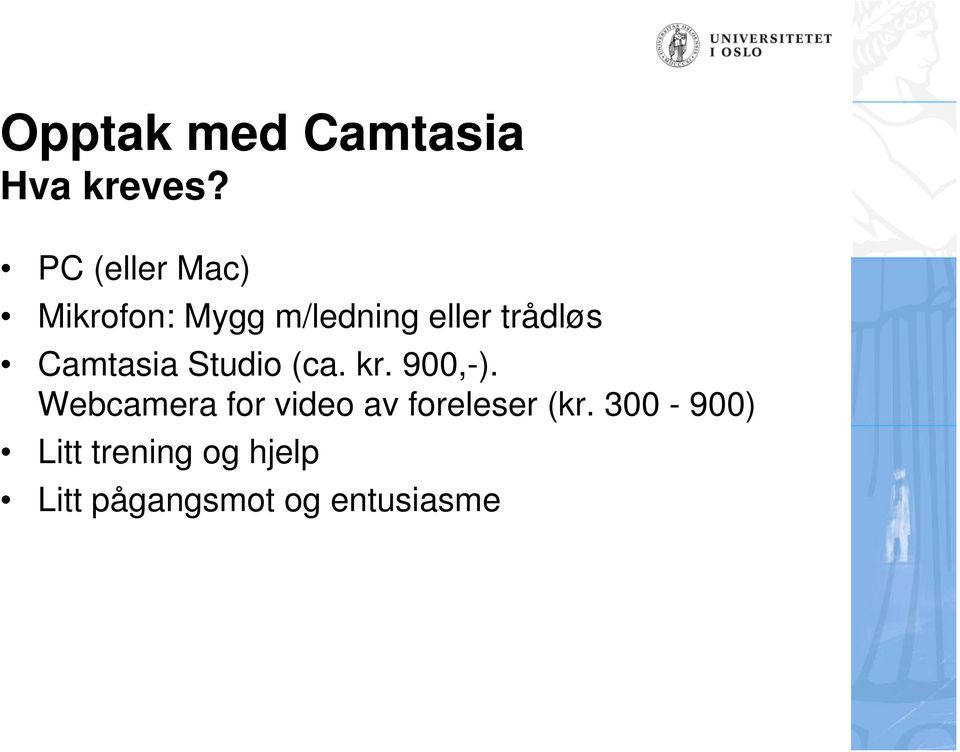Camtasia Studio (ca. kr. 900,-).