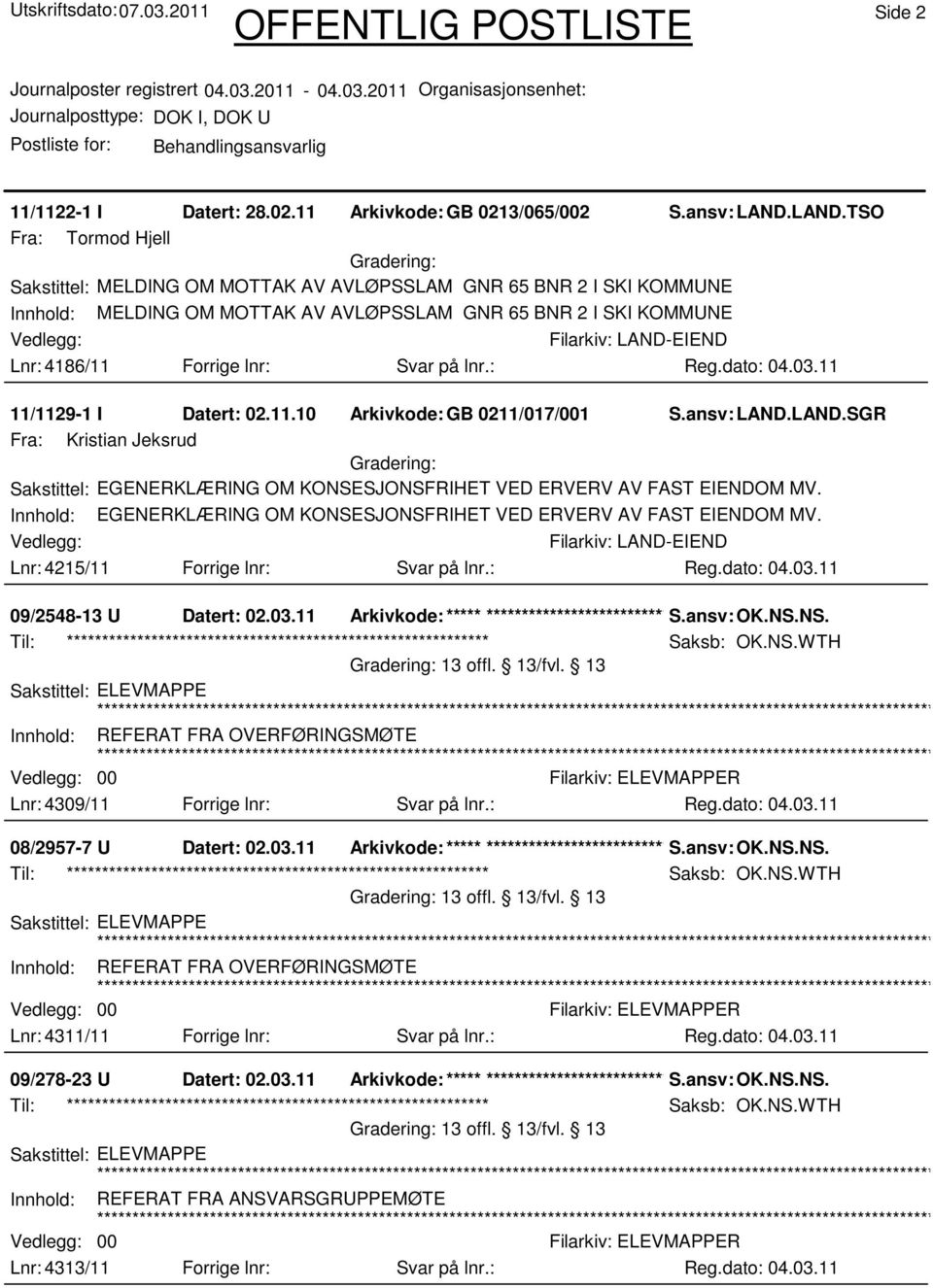 Forrige lnr: Svar på lnr.: 11/1129-1 I Datert: 02.11.10 Arkivkode:GB 0211/017/001 S.ansv: LAND.LAND.SGR Fra: Kristian Jeksrud Sakstittel: EGENERKLÆRING OM KONSESJONSFRIHET VED ERVERV AV FAST EIENDOM MV.