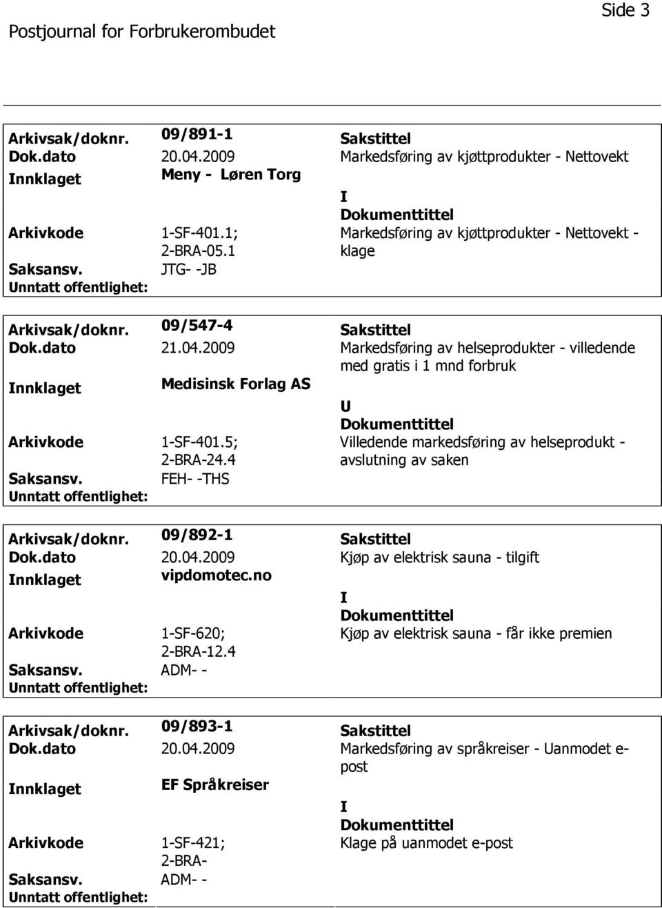 2009 Markedsføring av helseprodukter - villedende med gratis i 1 mnd forbruk nnklaget Medisinsk Forlag AS Saksansv. 1-SF-401.5; 2-BRA-24.