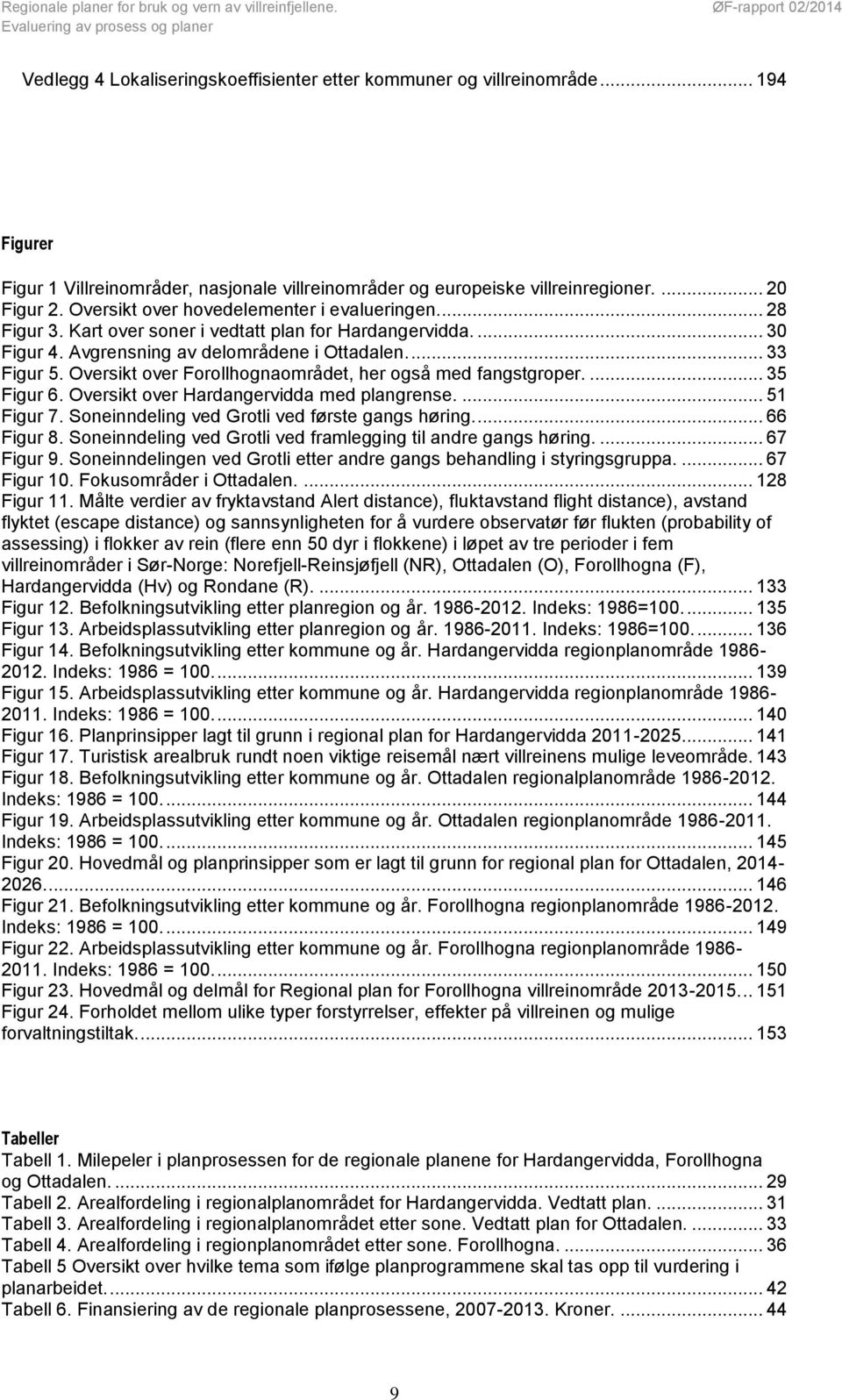 Kart over soner i vedtatt plan for Hardangervidda.... 30 Figur 4. Avgrensning av delområdene i Ottadalen.... 33 Figur 5. Oversikt over Forollhognaområdet, her også med fangstgroper.... 35 Figur 6.