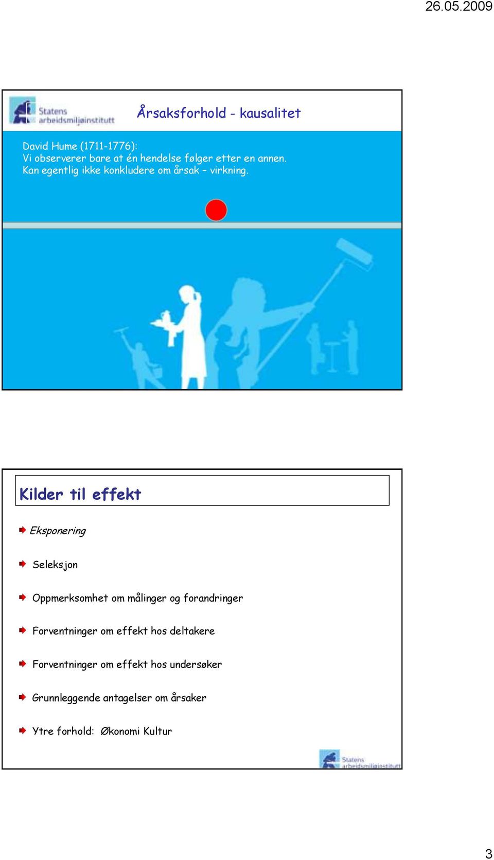 Kilder til effekt Eksponering Seleksjon Oppmerksomhet om målinger og forandringer Forventninger