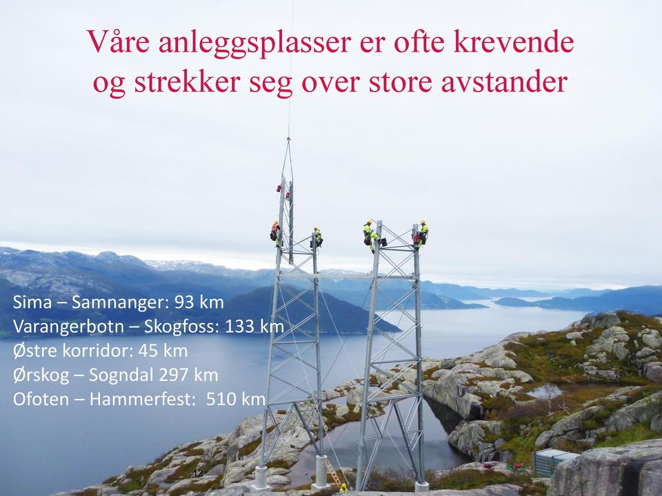 Varangerbotn Skogfoss: 133 km Østre korridor: 45