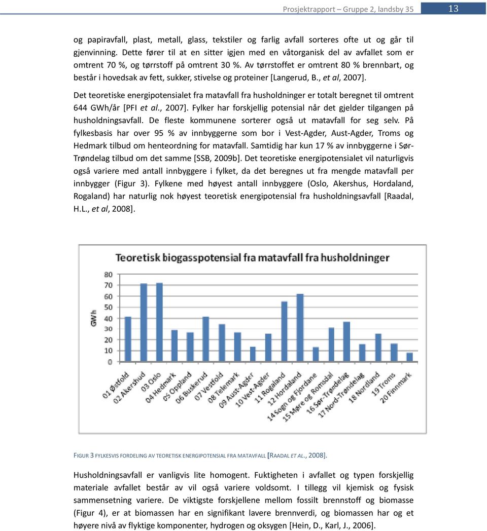 Av tørrstoffet er omtrent 80 % brennbart, og består i hovedsak av fett, sukker, stivelse og proteiner [Langerud, B., et al, 2007].