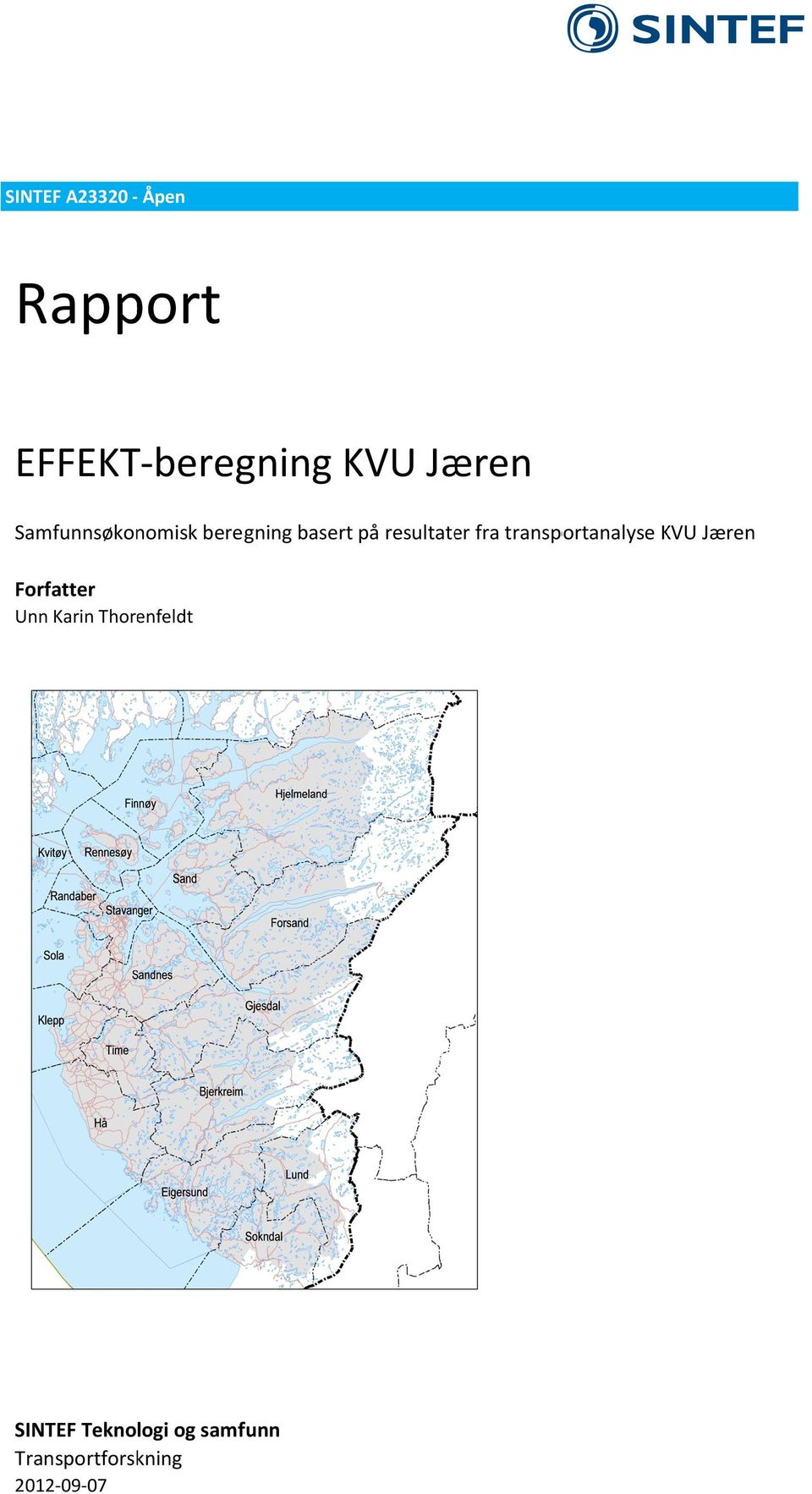transportanalyse KVU Jæren Forfatter Unn Karin
