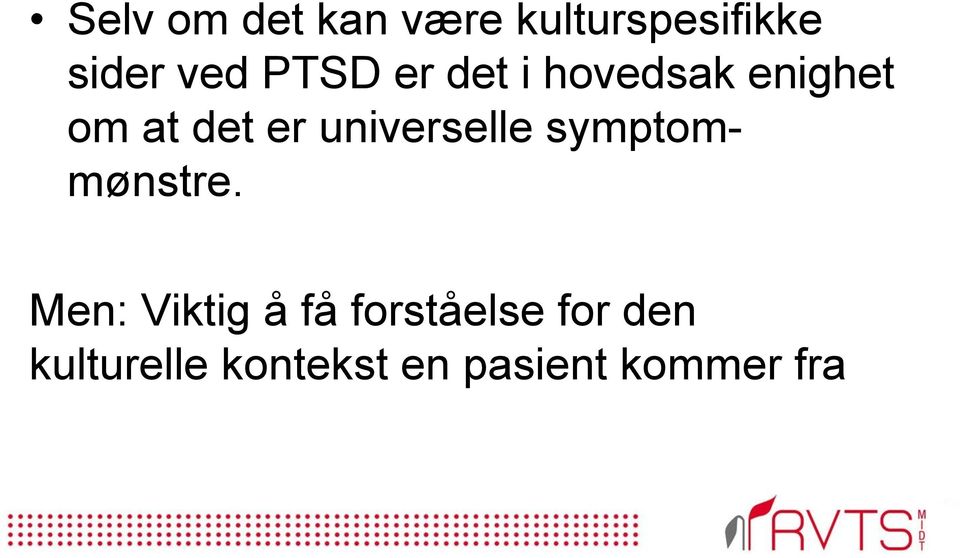 universelle symptommønstre.