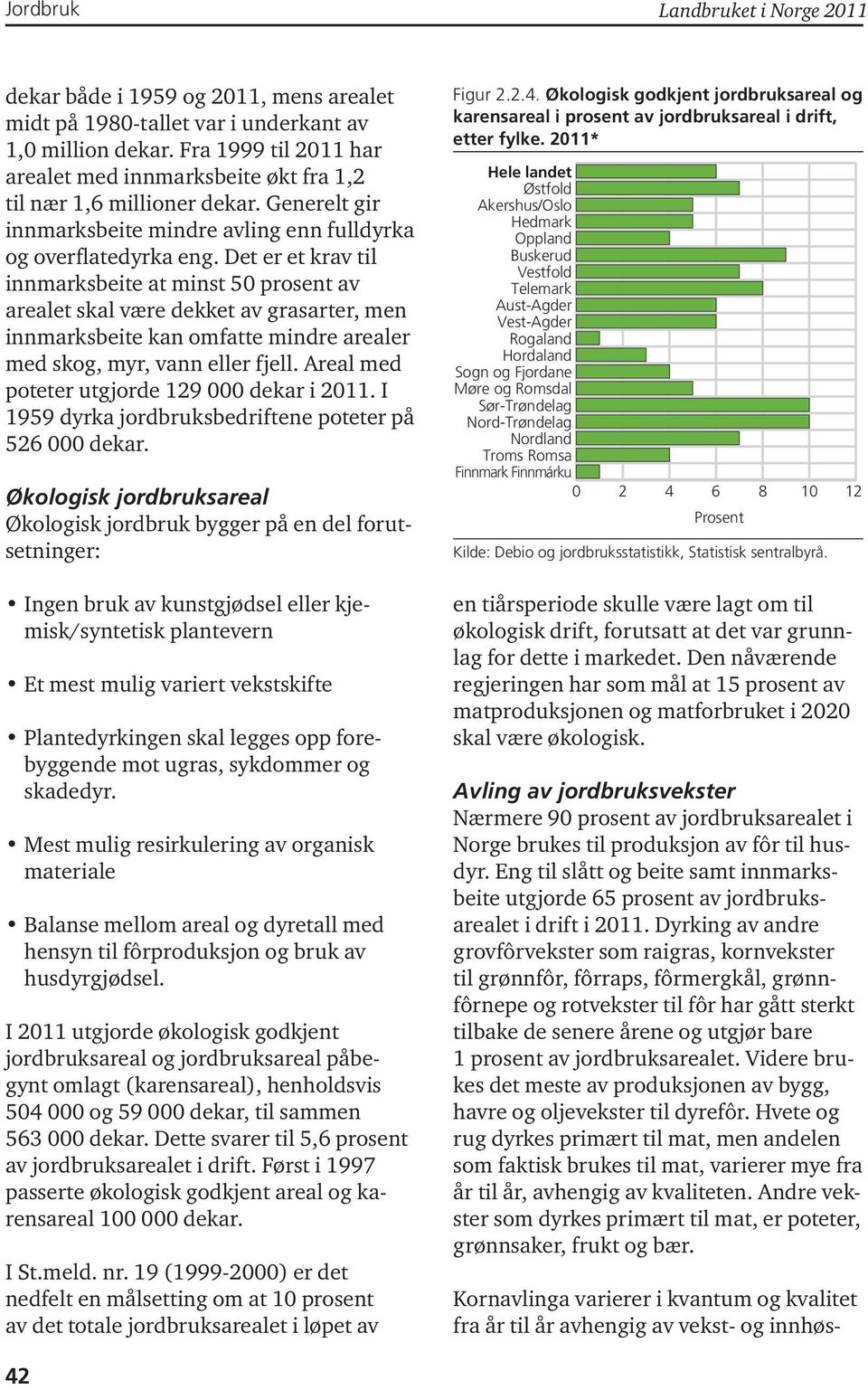 Det er et krav til innmarksbeite at minst 5 prosent av arealet skal være dekket av grasarter, men innmarksbeite kan omfatte mindre arealer med skog, myr, vann eller fjell.