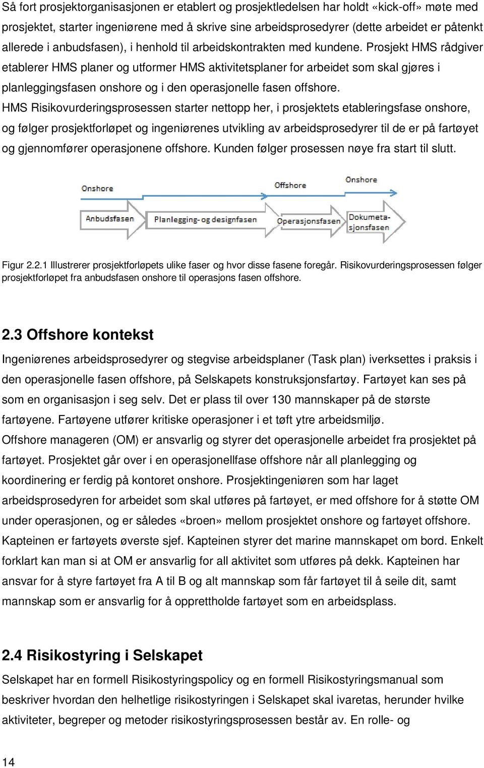 Prosjekt HMS rådgiver etablerer HMS planer og utformer HMS aktivitetsplaner for arbeidet som skal gjøres i planleggingsfasen onshore og i den operasjonelle fasen offshore.