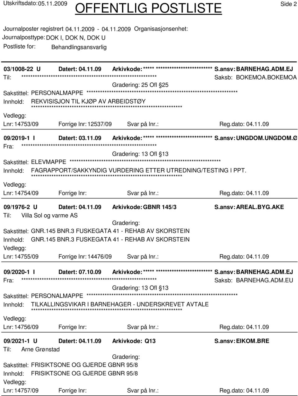 ansv: UNGDOM.UNGDOM.ØAG Fra: ************************************************************ 13 Ofl 13 Sakstittel: ELEVMAPPE Innhold: FAGRAPPORT/SAKKYNDIG VURDERING ETTER UTREDNING/TESTING I PPT.