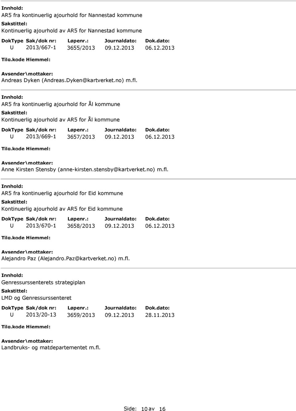 AR5 fra kontinuerlig ajourhold for Ål kommune Kontinuerlig ajourhold av AR5 for Ål kommune 2013/669-1 3657/2013 Anne Kirsten Stensby (anne-kirsten.