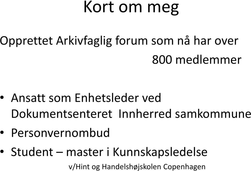 Dokumentsenteret Innherred samkommune Personvernombud