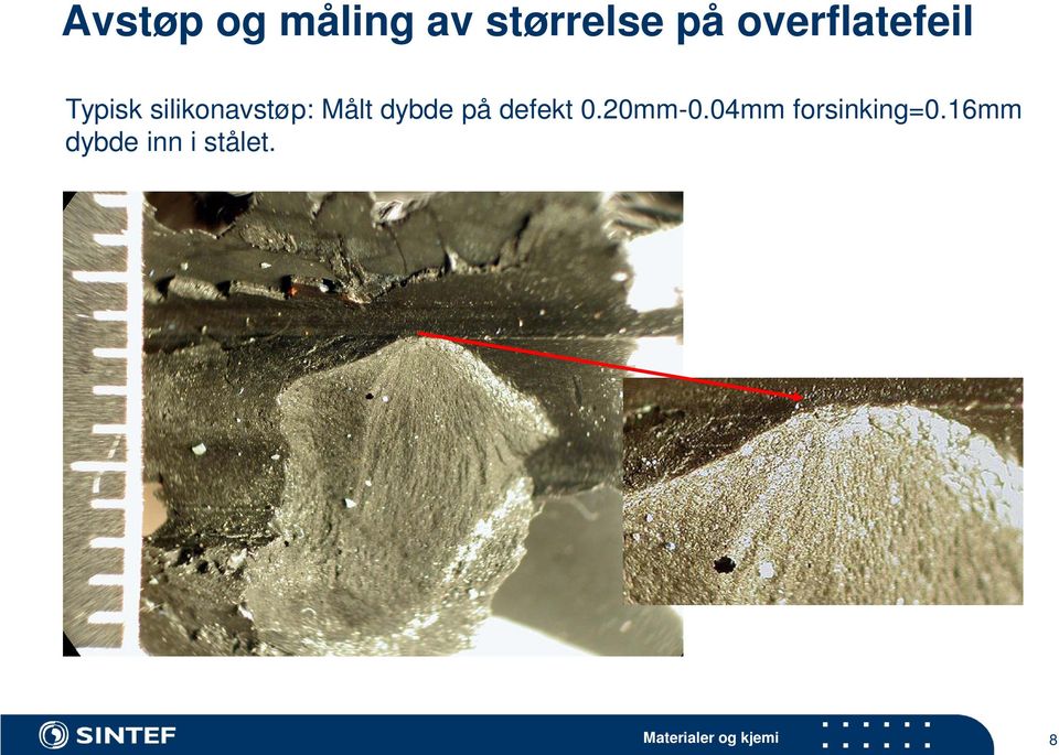 dybde på defekt 0.20mm-0.