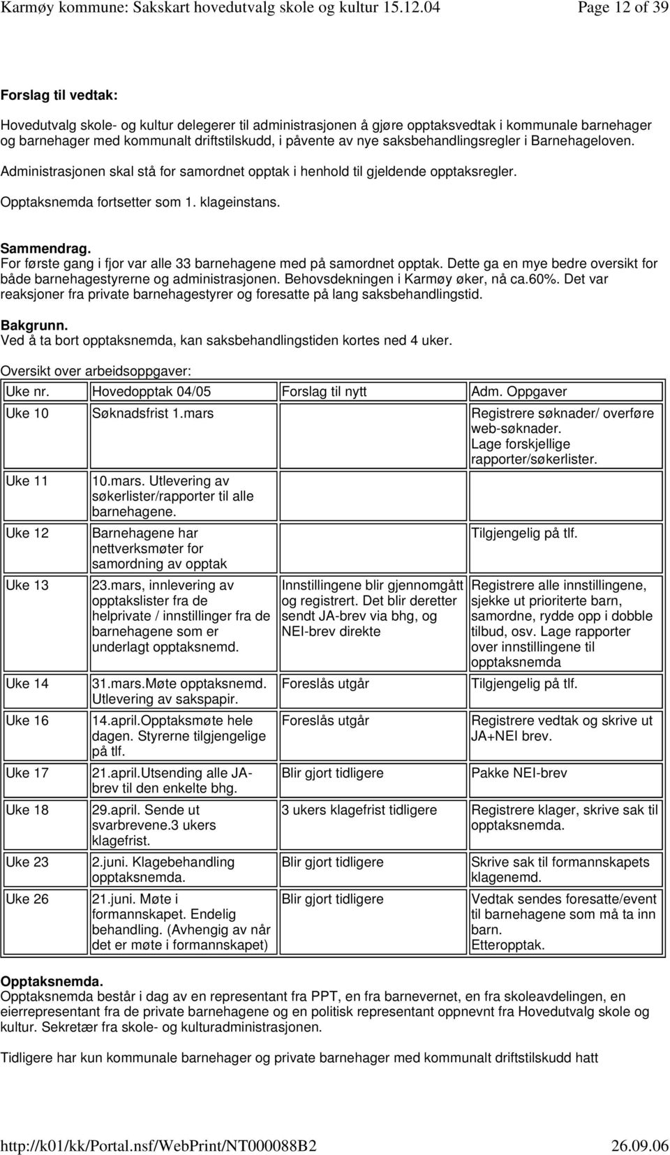 For første gang i fjor var alle 33 barnehagene med på samordnet opptak. Dette ga en mye bedre oversikt for både barnehagestyrerne og administrasjonen. Behovsdekningen i Karmøy øker, nå ca.60%.