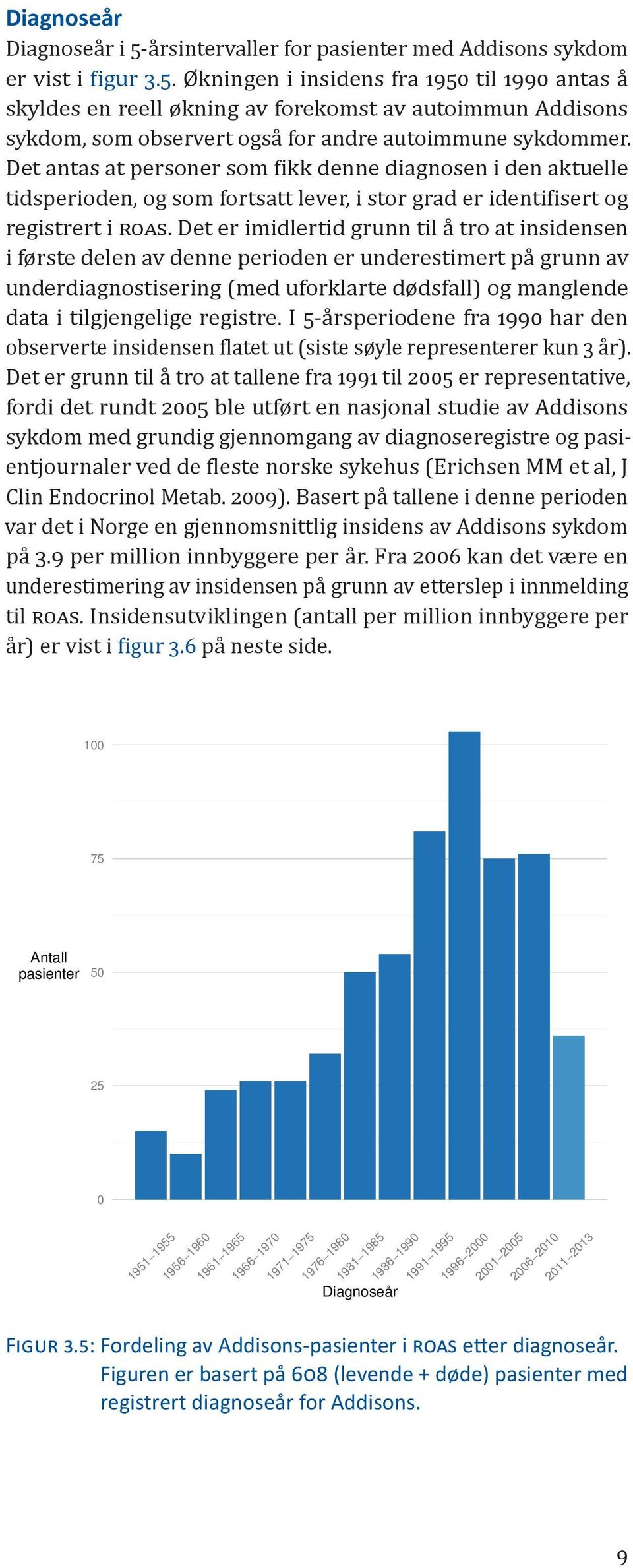 Det er imidlertid grunn til a tro at insidensen i første delen av denne perioden er underestimert pa grunn av underdiagnostisering (med uforklarte dødsfall) og manglende data i tilgjengelige registre.