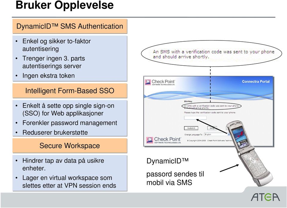 for Web applikasjoner Forenkler password management Reduserer brukerstøtte Secure Workspace Hindrer tap av data