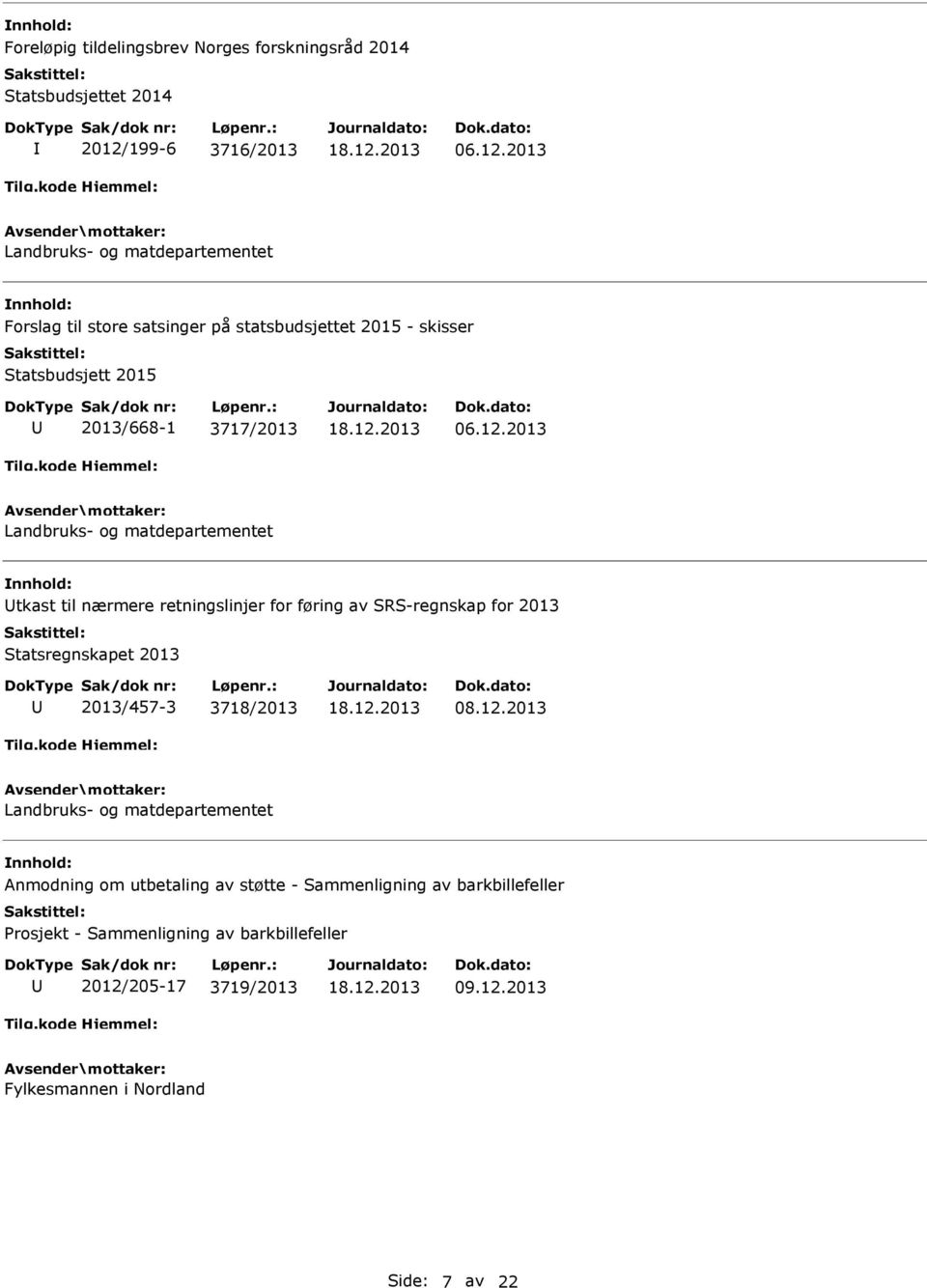 2013 Forslag til store satsinger på statsbudsjettet 2015 - skisser Statsbudsjett 2015 2013/668-1 3717/2013 06.12.