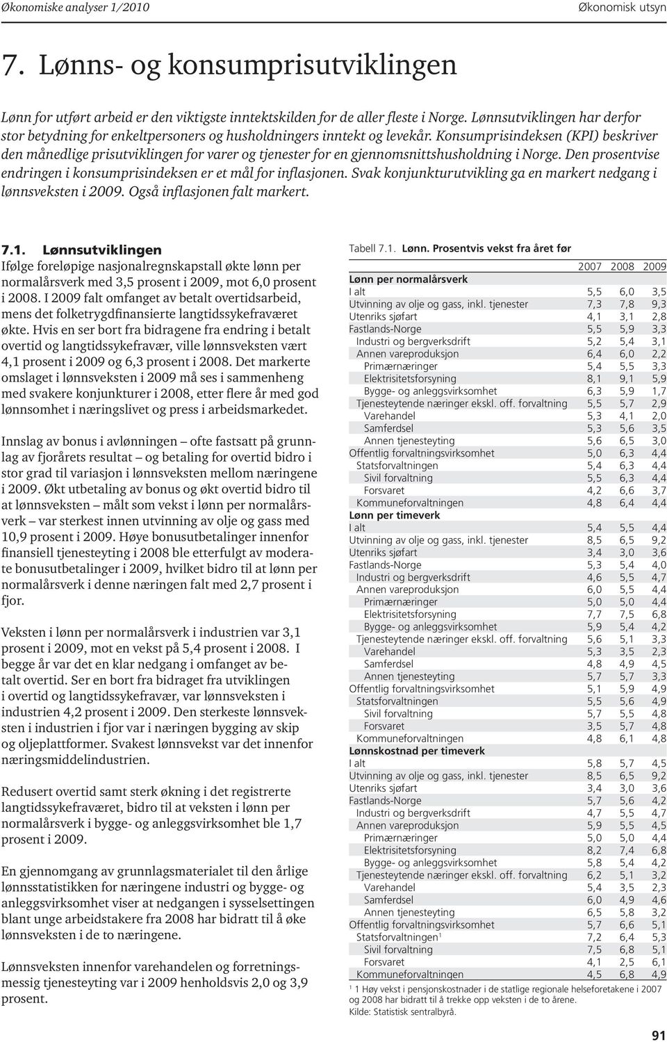 Konsumprisindeksen (KPI) beskriver den månedlige prisutviklingen for varer og tjenester for en gjennomsnittshusholdning i Norge.